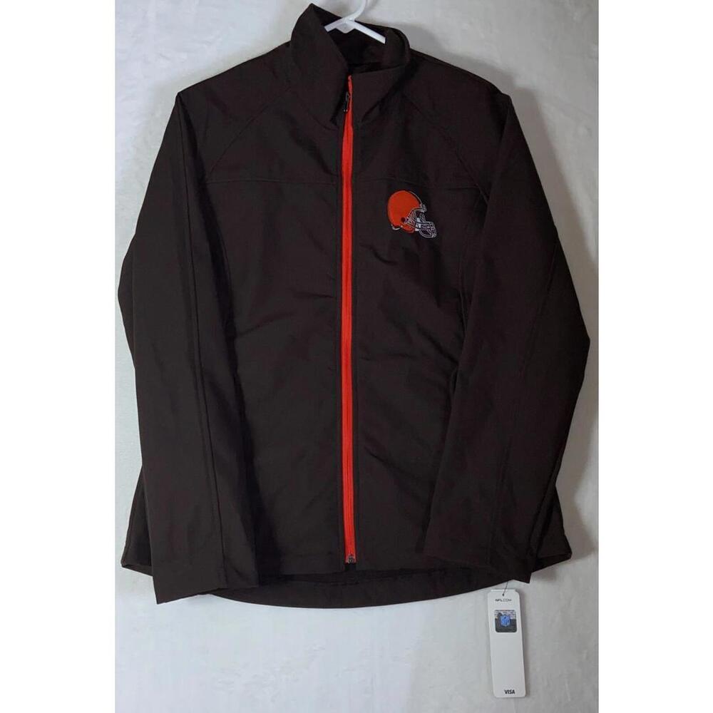 NWT NFL Pro line Woman's Full Zip Cleveland Browns Light Jacket Size Medium New